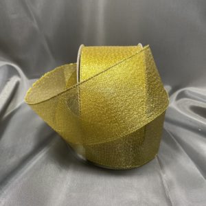 Лента атласная, 50мм, цвет Gold